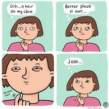 17 Things That Sound Fake If You Re A Girl With A Lot Of Hair Chin Hair Hair Meme Memes