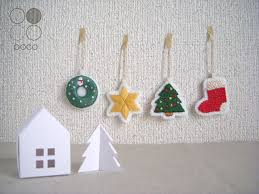 クリスマスの刺繍オーナメント ツリー オーナメント 手作り クリスマス オーナメント クリスマス オーナメント フェルト