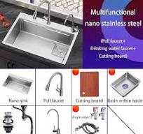 Amazon.com: Kitchen Sink Deep Single Bowl With Cutting Board ...