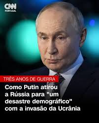 Ainda antes de invadir a Ucrânia, Vladimir Putin já sabia que o seu país  corria perigo. Desde que chegou ao poder, o presidente russo insiste que a  crise demográfica que a Rússia