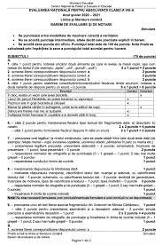 Au apărut primele modele de subiecte. Update Evaluarea NaÈ›ionalÄƒ 2021 Baremul De Corectare Pentru Simularea La Limba RomanÄƒ De Clasa A Viii A Care ConÈ›inea O GreÈ™ealÄƒ A Fost Corectat La 20 Ore De La Publicare Edupedu Ro