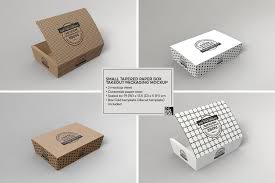 Paper Tapered Takeout Boxes Mockup Food Box Packaging Packaging Mockup Box Mockup