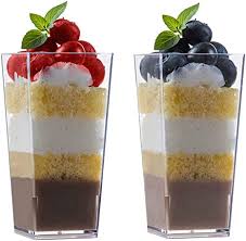 564 x 423 jpeg 47 кб. Amazon Com Zappy 100 3oz Tall Square Mini Dessert Cups Plastic Dessert Cups Tasting Plastic Shot Glass Shooter Cups Parfait Glasses Appetizer Bowls Trifle Bowl Tumbler Shooter 3oz Dessert Cups 100ct Kitchen