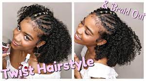 Cute Twist Hairstyle And Braid Out On Natural Hair Twist Hairstyles Natural Hair Styles Kids Hairstyles