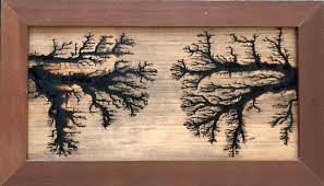 High Voltage Wood Burn Lichtenberg Figure Lichtenberg Wood Burn Lichtenberg Woodburning Projects Hanging Mobile