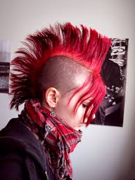 Red Mohawk Punk Mohawk Punk Hair Punk Rock Girls