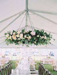 Hanging Wedding Greenery And Flowers Http Itgirlweddings Com 17 Incredible Hanging Wedding Flower Ideas Flower Chandelier Floral Chandelier Wedding Ceiling