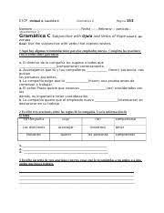 Nosotros ya habíamos encontrado asientos. Cp P 153 Y 156 E3cp Unidad 4 Leccin 1 Gramtica C Pgina 153 Nombre Fecha Febrero Perodo Avancemos 3 Gramtica C Subjunctive With Ojal And Verbs Of Hope Course Hero