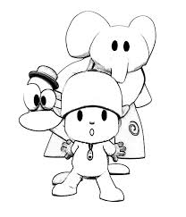 Come have fun with this beautiful coloring page o. Pocoyo Posing With Friends Coloring Page Color Luna Coloring Pages Pocoyo Coloring Pictures