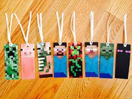 Minecraft Bookmarks Free Printable Available At Http Grungezombie Net 2014 01 Printable Minecr Minecraft Birthday Minecraft Crafts Minecraft Birthday Party