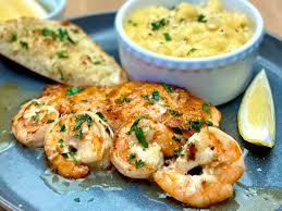 Place the skewers on the grill for about 5 minutes on each side, until opaque and just cooked through. Salmon Shrimp Scampi Skipandloretta Photography Food Fun Travel