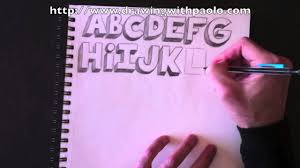 6 easy 3d drawings on paper 6 types 3d heart illusion drawing tutorial in a single video. Drawing The Alphabet In 3d With Paolo Morrone Youtube