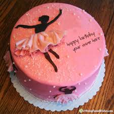 Pictures Of Beautiful Birthday Cakes For Ladies Download Beautiful Dancing Girl Name Birthday Cake Generator Ballet Birthday Cakes Girl Cakes Ballerina Cakes