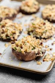 Stuffed Portobello Mushrooms Vegetarian Well Seasoned Studio Recipe In 2020 Stuffed Mushrooms Mushroom Side Dishes Vegetarian Side Dishes