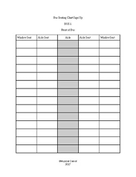 56 Passenger Bus Seating Chart By Musical Camel Tpt