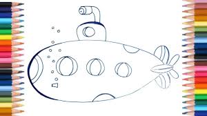 How To Draw Submarine For Kids Step By Step Easy And Slowly Submarine Drawing Drawinglessons K Drawing Lessons Easy Drawings For Beginners Drawing For Kids