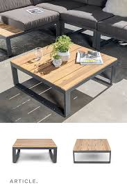 Constructed With A Tough Aluminum Base And Acacia Wood The Kezia Coffee Table Will See You Coffee Table Mid Century Modern Coffee Table Outdoor Coffee Tables