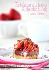 Tartelettes Aux Fraises Chocolat Au Lait Sans Cuisson Fraise Au Chocolat Mini Tarte Gateau Fraise Chocolat