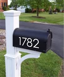 Number as needed on mailbox. Custom Mailbox Numbers Modern Mailbox Decals Mailbox Etsy