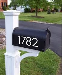 You just restored a 1910 arts & crafts bungalow and craftsman style mailbox numbers are just the thing to finish it off. Custom Mailbox Numbers Modern Mailbox Decals Mailbox Etsy