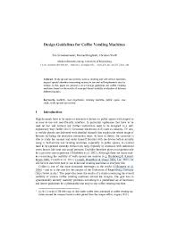 Check spelling or type a new query. Pdf Design Guidelines For Coffee Vending Machines Tim Schneidermeier Academia Edu