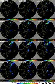 Doppler radar images acquired from the radar located at Cullera...