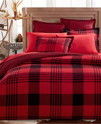 This flannel duvet cover is so soft and comfy that you will long for the bed. Martha Stewart Collection Montana Plaid Flannel Duvet Sham Collection Duvet Covers Bed Bath Macy S Bedroom Red Red And Black Bedding Plaid Bedding