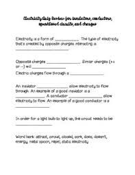 A Study Guide Or Activity For Students To Review Basic Electricity Facts Included The Definition Of Electricity As Defin Study Guide Study 4th Grade Science