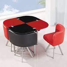 Get 5% in rewards with club o! Joy S Furnitures Dining Set 1 4 In Red And Black Color Amazon In Furniture