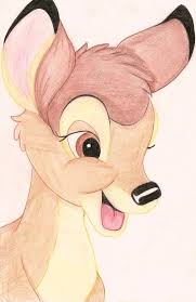 Bambi Drawing In Color By Iranaa On Deviantart Disney Character Drawings Cartoon Drawings Disney Art Drawings