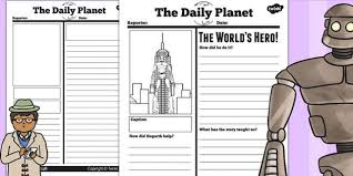 The Iron Man Newspaper Report Differentiated Worksheets Newspaper Report Differentiation Activities Iron Man