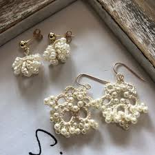 tatting earrings tatting jewelry tatting earrings earrings