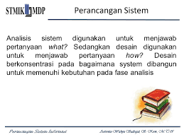 Perencanaan sistem perlu dilakukan agar memberikan gambaran yang jelas dan lengkap tentang rancang bangun dan implementasi bagaimana sistem dibuat. Konsep Perancangan Sistem Ppt Download