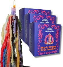 Candlestock Hippie Drippy Drip Candles - Paquete de 66 velas cónicas de  goteo - Vela para derretir botellas de vino (6 de cada color) : Amazon.es:  Hogar y cocina
