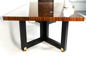 $10 delivery) fabric close up stretch leather two piece separate seat stretch leather dining room chairs dining room chairs ottoman stretch piqué our best selling. Zebra Wood Dining Room Tables 10 For Sale At 1stdibs