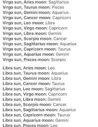 Best Match For Sun Moon Combination Me Moon Sign Astrology Zodiac Compatibility Chart Moon Zodiac