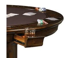 Six Player Round Storage Pedestal Game Table 699034 Howard Miller Table Games Poker Table And Chairs Round Storage