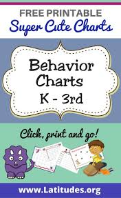 free printable behavior charts for teachers students