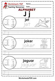 Abcs dashed letters alphabet writing practice worksheet | student. Letter J A To Z Alphabet Worksheets Pdf