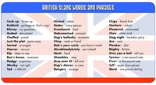 british slang words