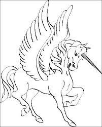 coloriage licorne ailee a imprimer colorier pour enfants tournesol