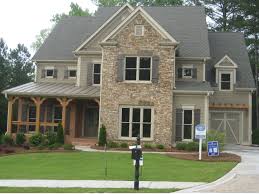 Craftsman With Stone Front Elevations Atlanta Georgia New Home Builders Custom Built Homes Atlanta G Dream House Exterior Brick Farmhouse New Home Builders