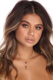 Multi Layered Charm Necklace Hair Looks Long Hair Styles Hair Color For Dark Skin