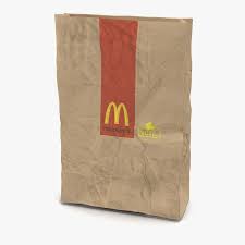 Crumpled Fast Food Paper Bag Mcdonalds 3d Model Ad Food Fast Crumpled Paper Art Inspiration Drawing Mcdonalds Boyfriend Crafts