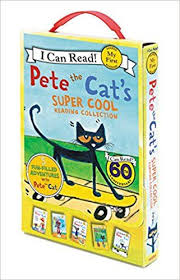 Set Of 5 Books Pete The Cat Too Cool For School Pete The Cat Play Ball Pete The Cat Pete At The Beach Pete Pete The Cats Pete The Cat