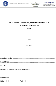 Model raport evaluare nationala 2014. Subiecte Limba RomanÄƒ Scris Clasa A Ii A Ministerul EducaÈ›iei A Publicat Testele SusÈ›inute AstÄƒzi La Evaluarea NaÈ›ionalÄƒ Edupedu Ro