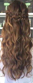 Half Up Hair Do Half Up Do Wavy Hair With Braid Medium Length Hair Styles Braids For Medium Length Hair