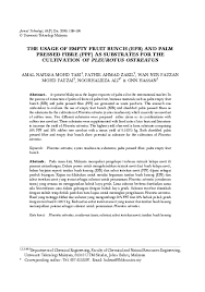 Empty fruit pallets generate low smoke or fume during the. Pdf The Usage Of Empty Fruit Bunch Efb And Palm Pressed Fibre Ppf As Substrates For The Cultivation Of Pleurotus Ostreatus Ahmad Fauzan Academia Edu