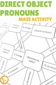 Are You Looking For A Fun Activity To Practice Direct Object Pronouns In Spanish This Twist On A W Learning Spanish Spanish Grammar Activities Object Pronouns