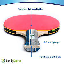 Amazon Com Premium Ping Pong Paddle Racket With Sweat Head Wrist Bands Set Professional 5 Star Table Tennis Bat Comfort Grip Blade High Performance 2 0 Mm S